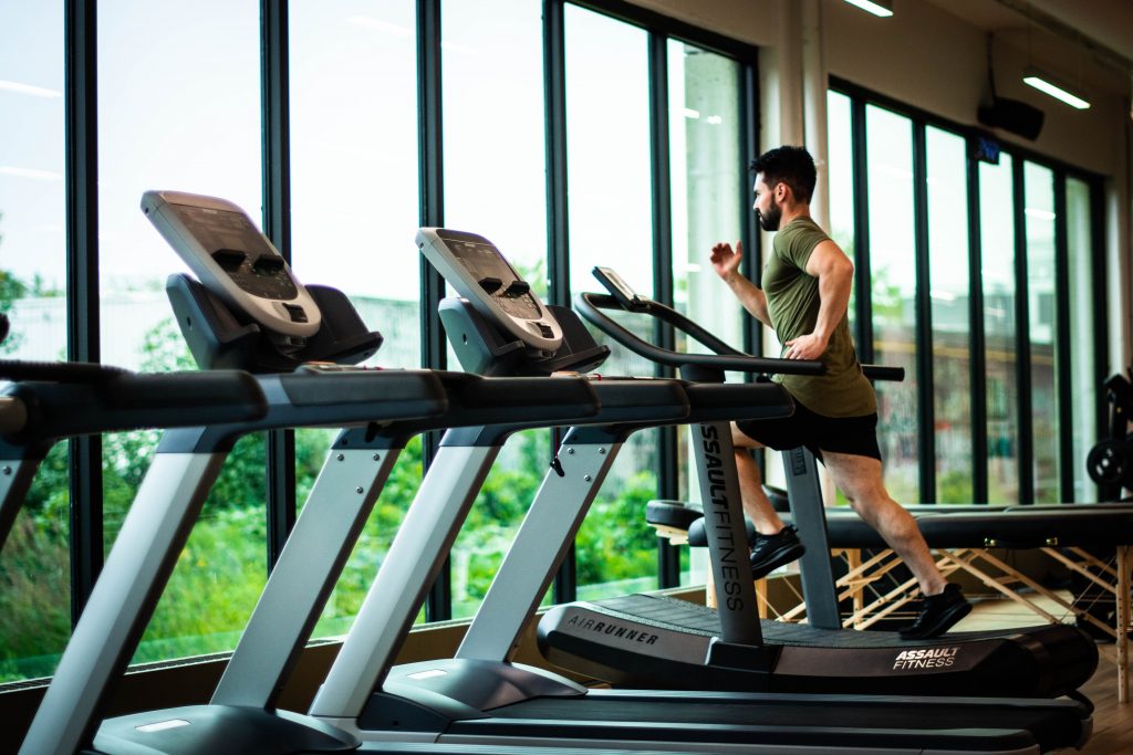 Treadmill inside gym